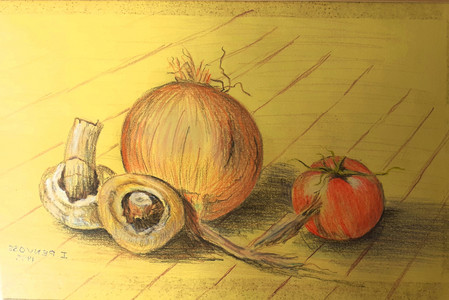 Irving, Starting dinner, Pastel,10.20.jpg